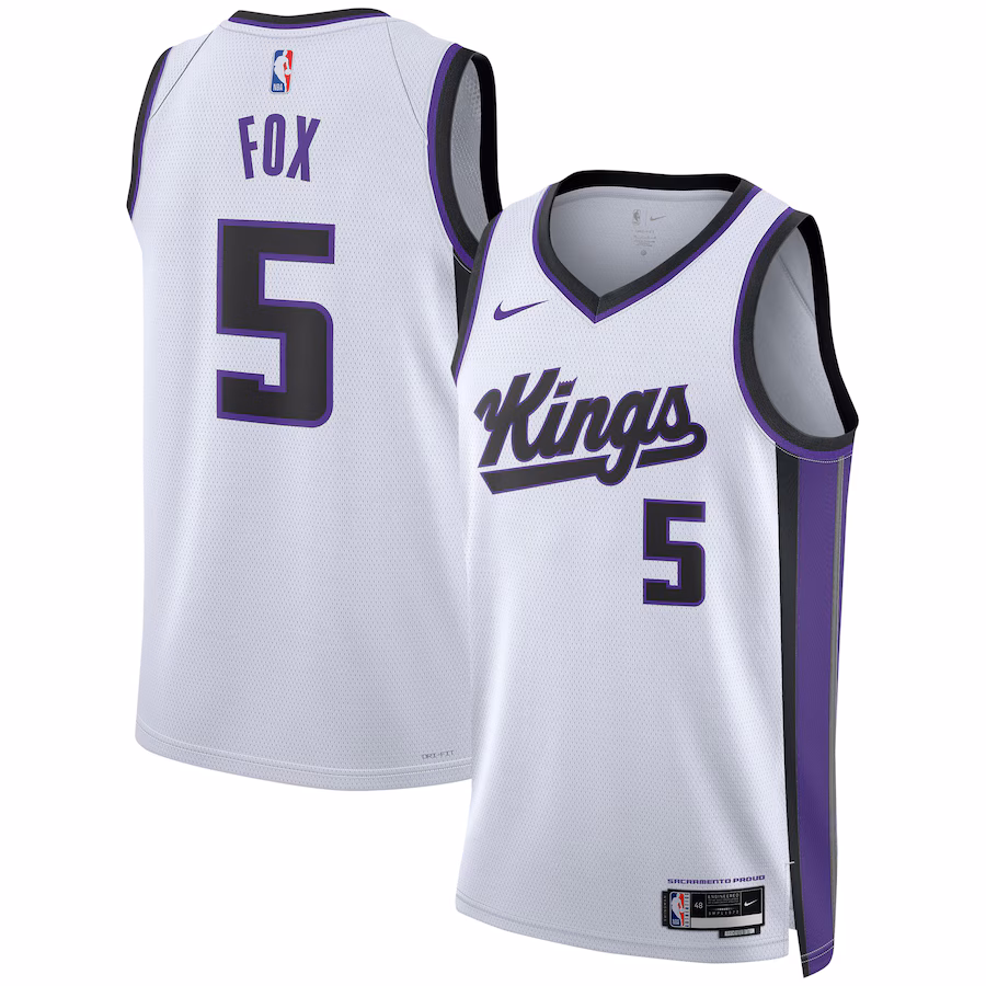 Unisex Sacramento Kings De'Aaron Fox Nike White Swingman Jersey - Association Edition - Ujersey
