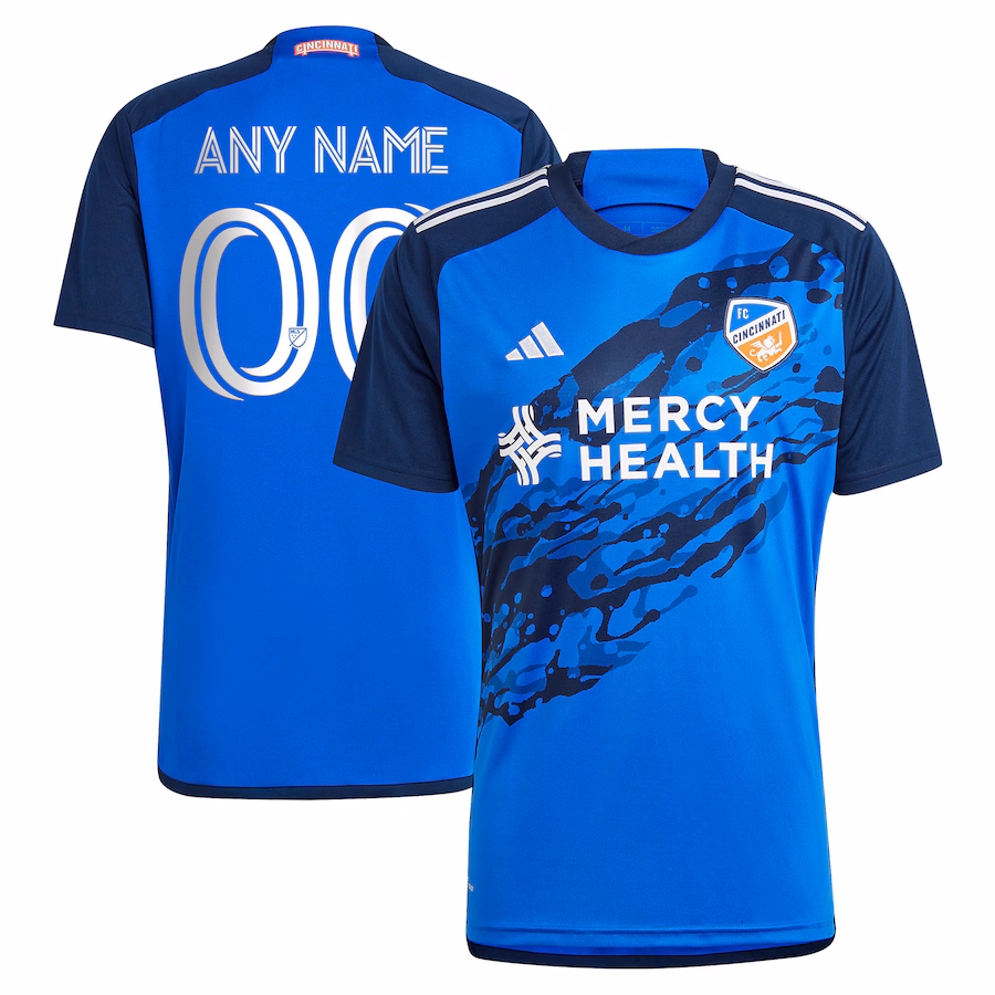 Men's FC Cincinnati adidas Blue 2023 River Kit Replica Custom Jersey - Ujersey