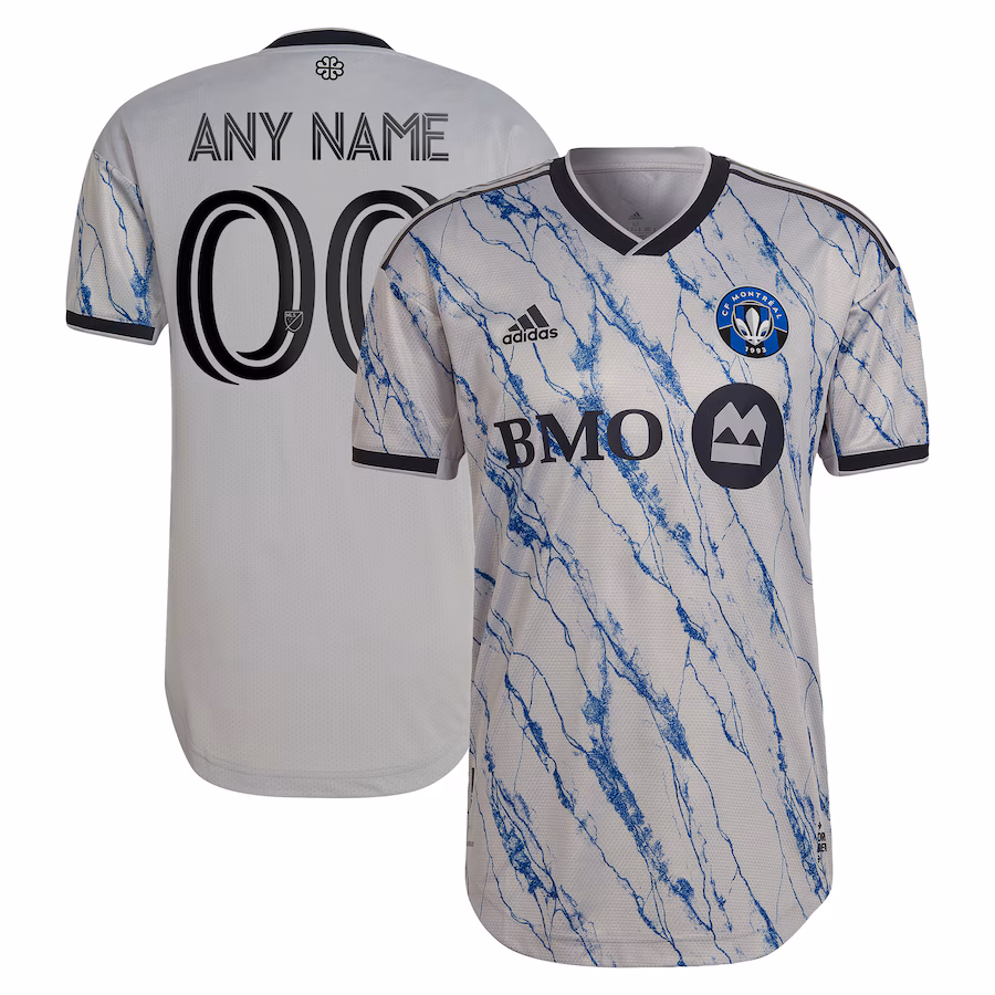 Men's CF Montreal adidas Gray 2023 Secondary Authentic Custom Jersey - Ujersey