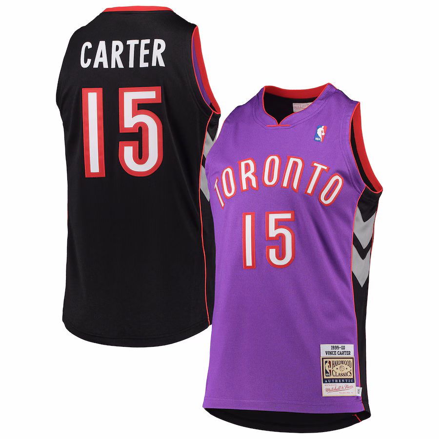 Men's Toronto Raptors Vince Carter Mitchell & Ness Purple 1999/2000 Hardwood Classics Authentic Jersey - Ujersey