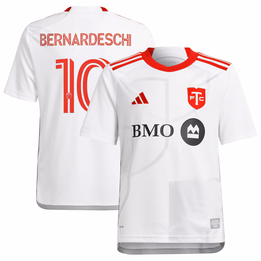 Youth Toronto FC Federico Bernardeschi adidas White 2024 GTA Kit Replica Player Jersey - Ujersey