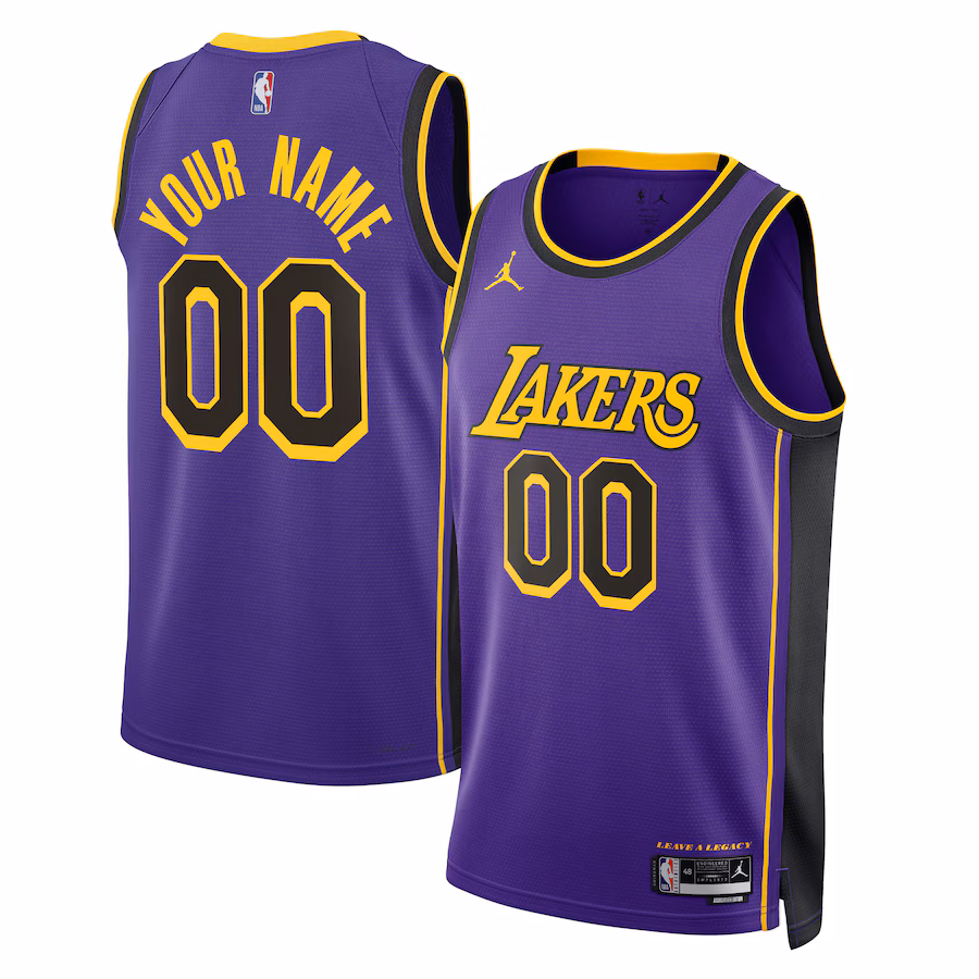 Unisex Los Angeles Lakers Jordan Brand Purple 2022/23 Swingman Custom Jersey - Statement Edition - Ujersey