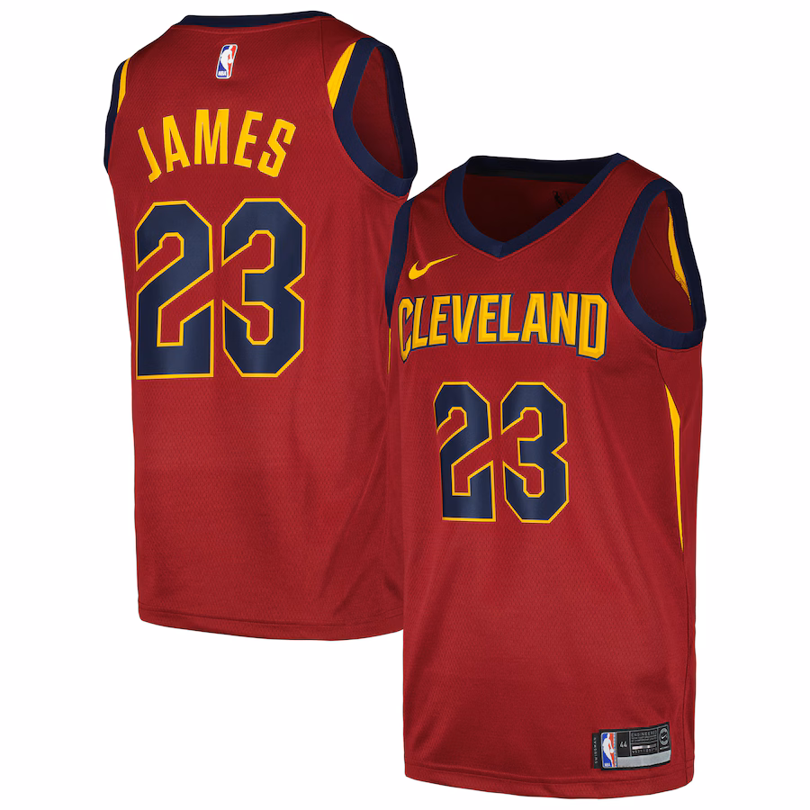 Men's Cleveland Cavaliers LeBron James Nike Wine Swingman Player Jersey - Icon Edition - Ujersey