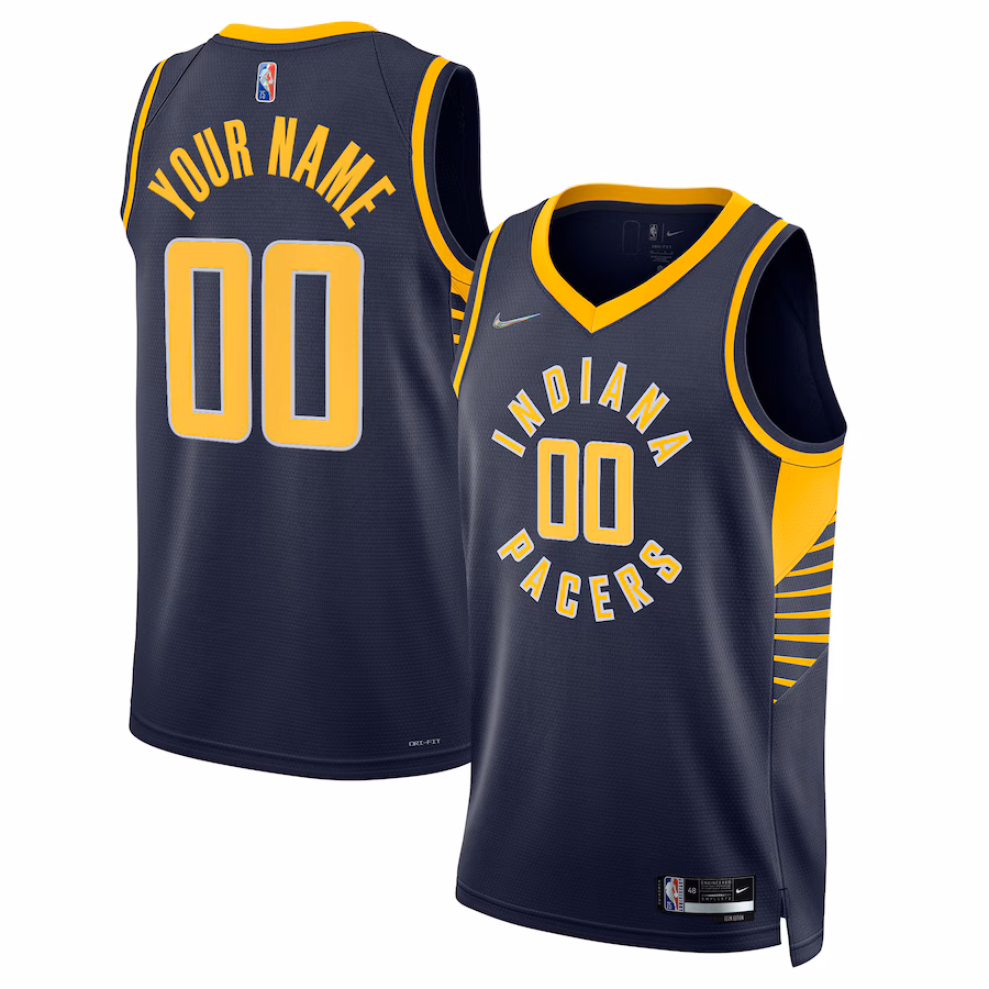 Men's Indiana Pacers Nike Navy 2021/22 Diamond Swingman Custom Jersey - Icon Edition - Ujersey