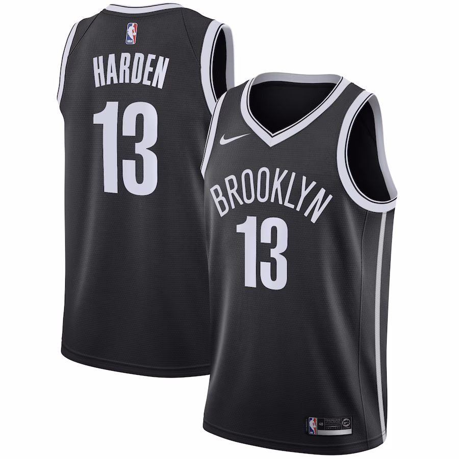 Men's Brooklyn Nets James Harden Nike Black 2020/21 Swingman Jersey - Icon Edition - Ujersey