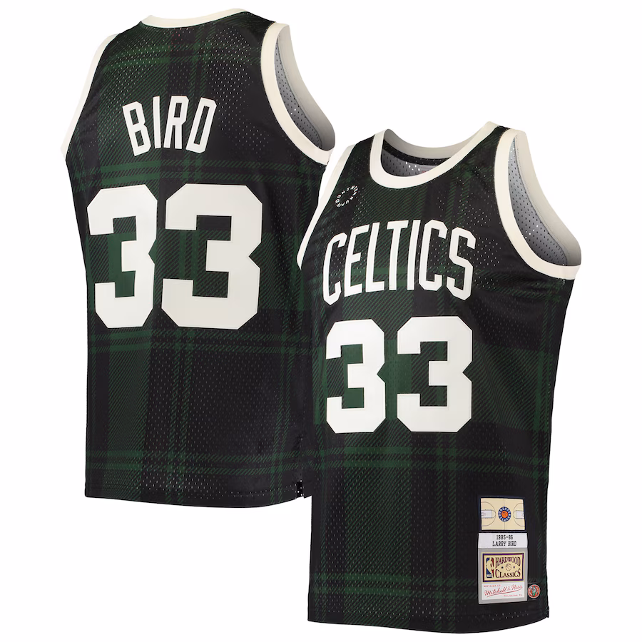 Men's Boston Celtics Larry Bird Mitchell & Ness Black 1985/86 Hardwood Classics Uninterrupted Swingman Jersey - Ujersey