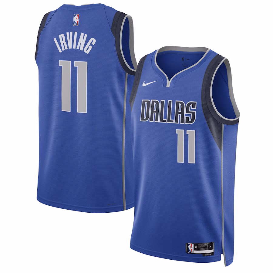 Unisex Dallas Mavericks Kyrie Irving Nike Blue Swingman Jersey - Icon Edition - Ujersey