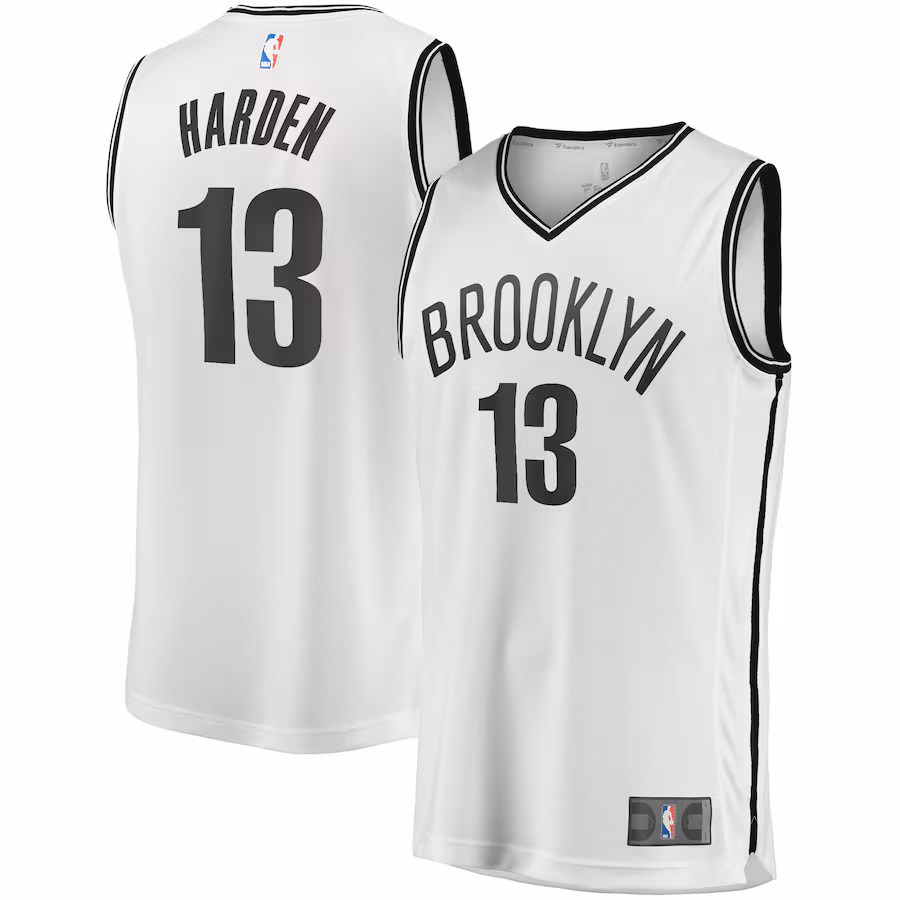 Men's Brooklyn Nets James Harden Fanatics White Fast Break Replica Jersey - Association Edition - Ujersey