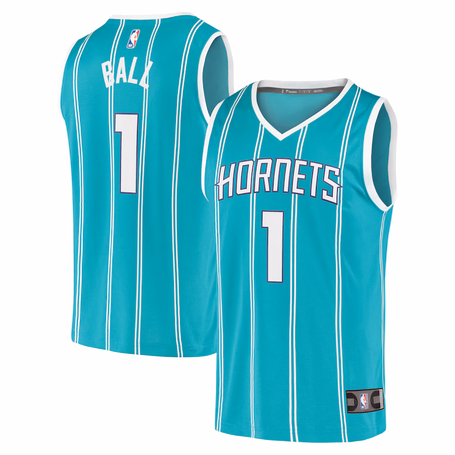 Youth Charlotte Hornets LaMelo Ball Fanatics Teal Fast Break Player Jersey - Icon Edition - Ujersey