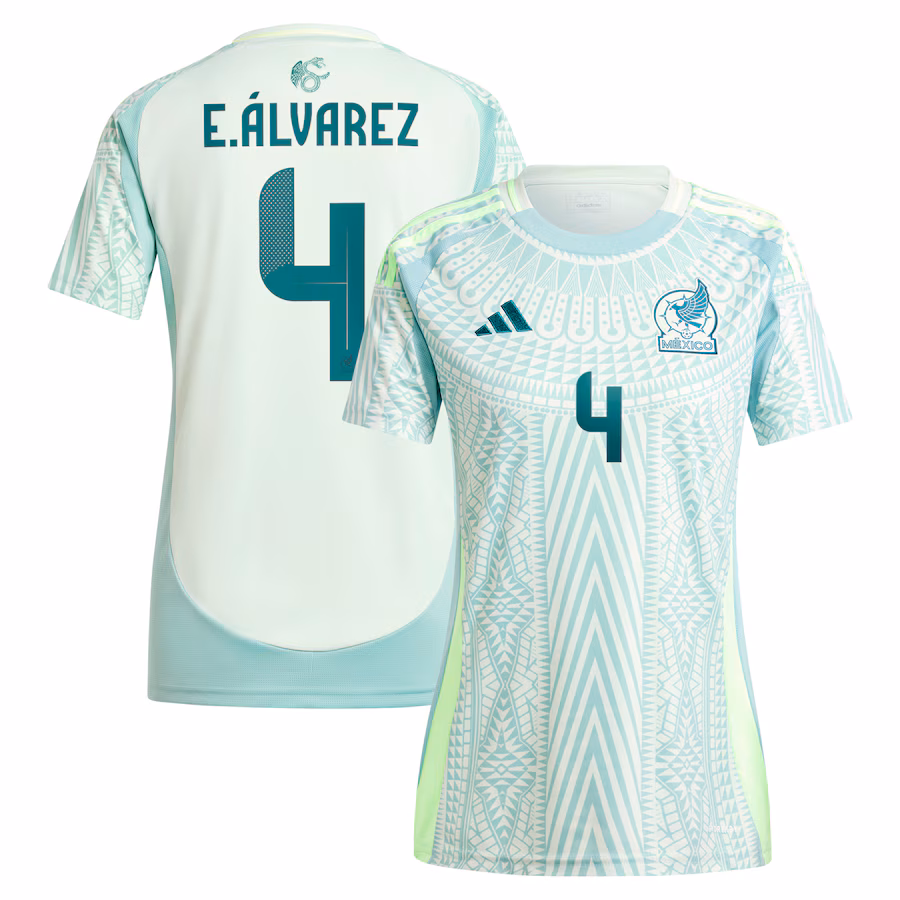 Women's Mexico National Team Edson Alvarez adidas Green 2024 Away Replica Player Jersey - Ujersey