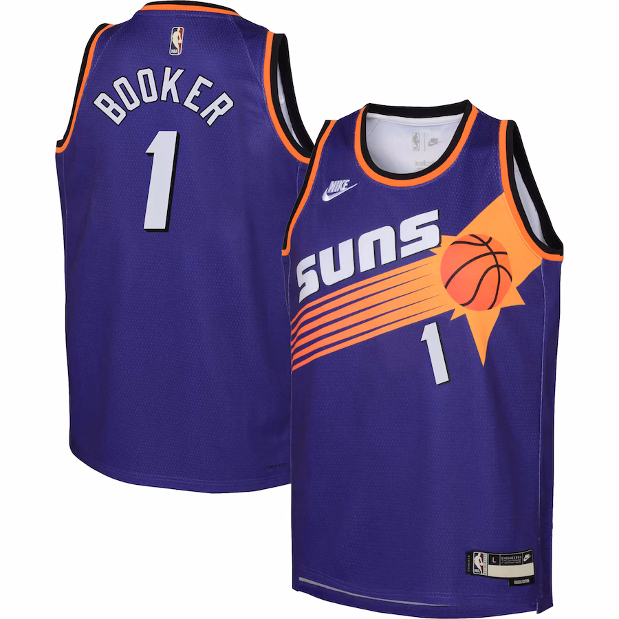 Youth Phoenix Suns Devin Booker Nike Purple 2022/23 Swingman Jersey - Classic Edition - Ujersey