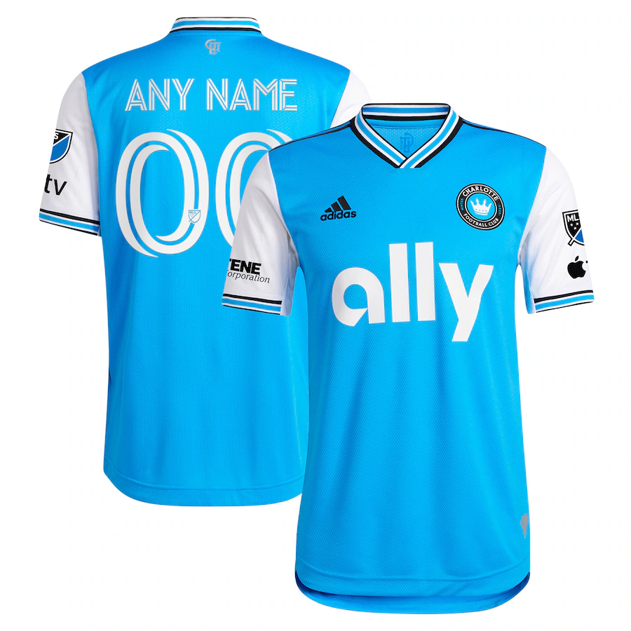 Men's Charlotte FC  adidas Blue 2023 Newly Minted Authentic Custom Jersey - Ujersey