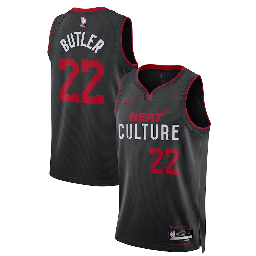 Unisex Miami Heat Jimmy Butler Nike Black 2023/24 Swingman Jersey - City Edition - Ujersey