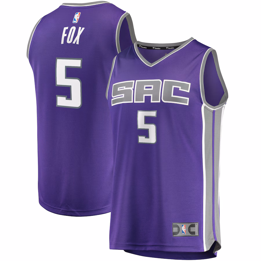 Men's Sacramento Kings De'Aaron Fox Fanatics Purple Fast Break Player Replica Jersey - Icon Edition - Ujersey