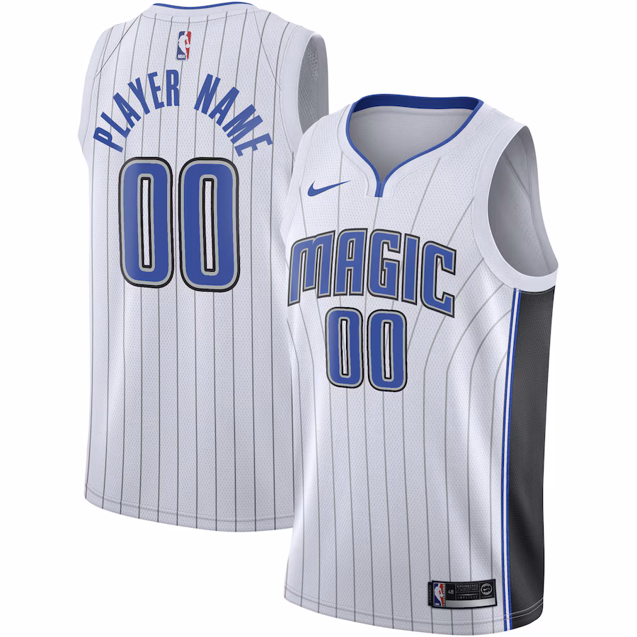 Men's Orlando Magic Nike White 2020/21 Swingman Custom Jersey - Association Edition - Ujersey