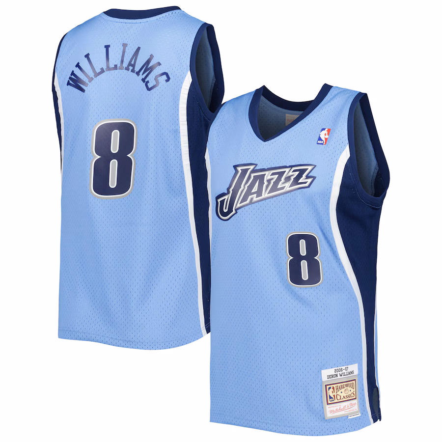 Men's Utah Jazz Deron Williams Mitchell & Ness Blue 2001/02 Hardwood Classics Swingman Jersey - Ujersey