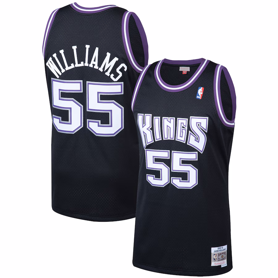 Men's Sacramento Kings Jason Williams Mitchell & Ness Black 2000/01 Hardwood Classics Swingman Jersey - Ujersey