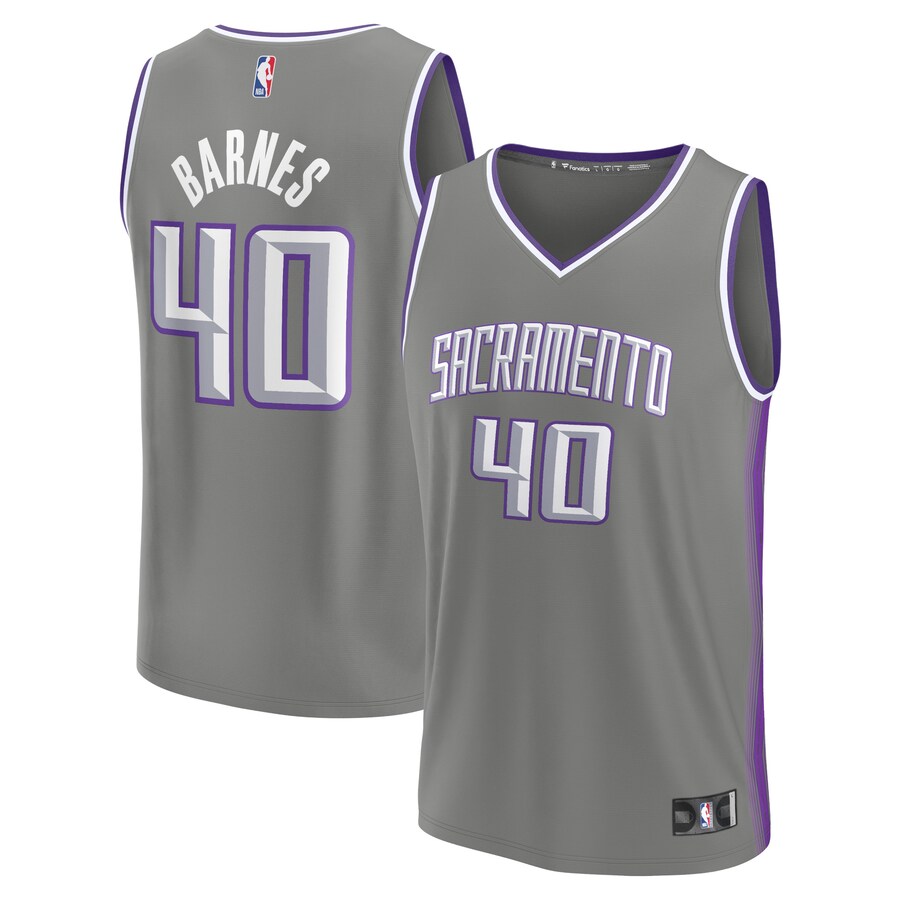 Men's Sacramento Kings Harrison Barnes Fanatics Gray Fastbreak Jersey - City Edition - Ujersey