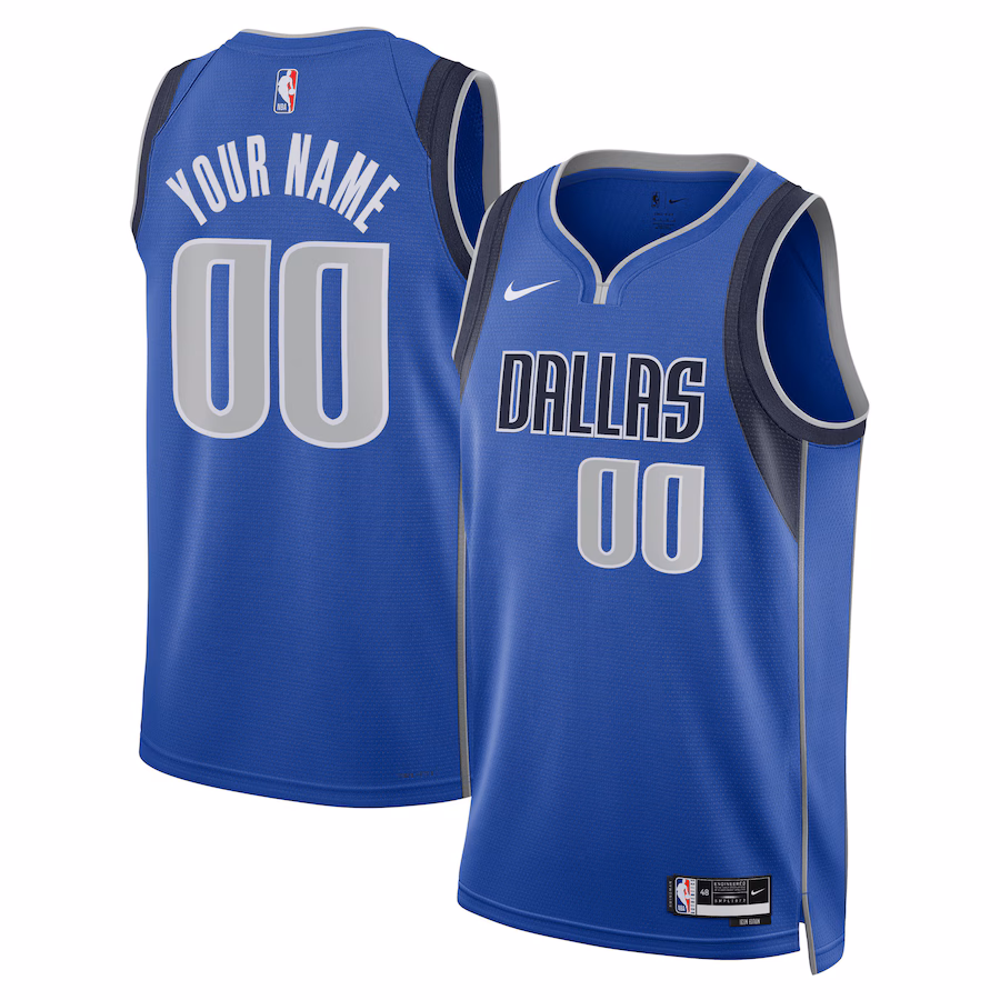 Unisex Dallas Mavericks Nike Blue Swingman Custom Jersey - Icon Edition - Ujersey