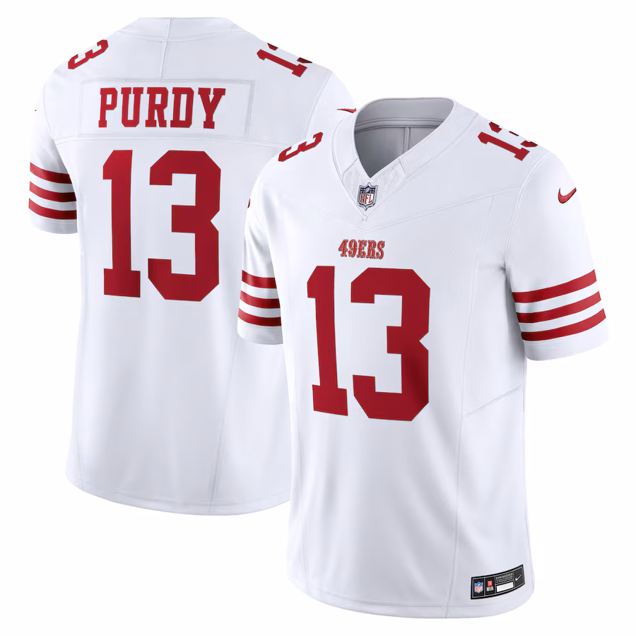 Men's San Francisco 49ers Brock Purdy Nike White Vapor F.U.S.E. Limited Jersey - Ujersey