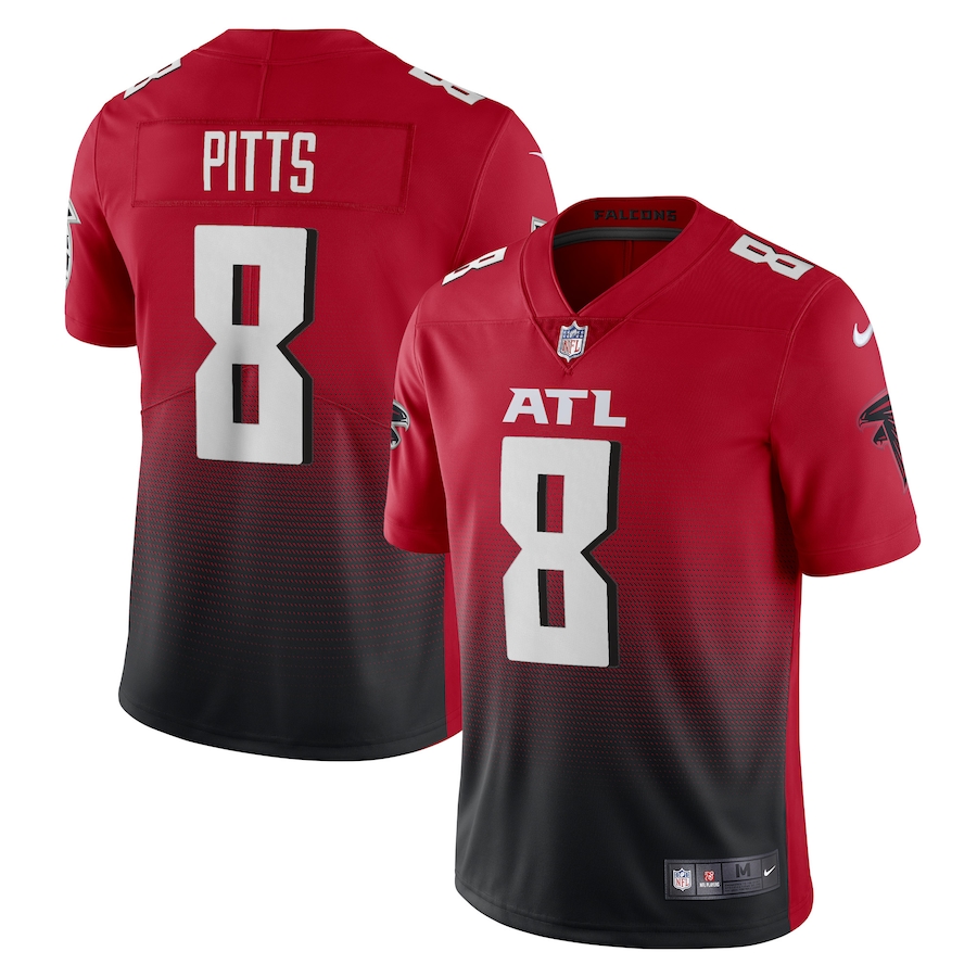 Men's Atlanta Falcons Kyle Pitts Nike Red Alternate 2 Vapor Limited Jersey - Ujersey