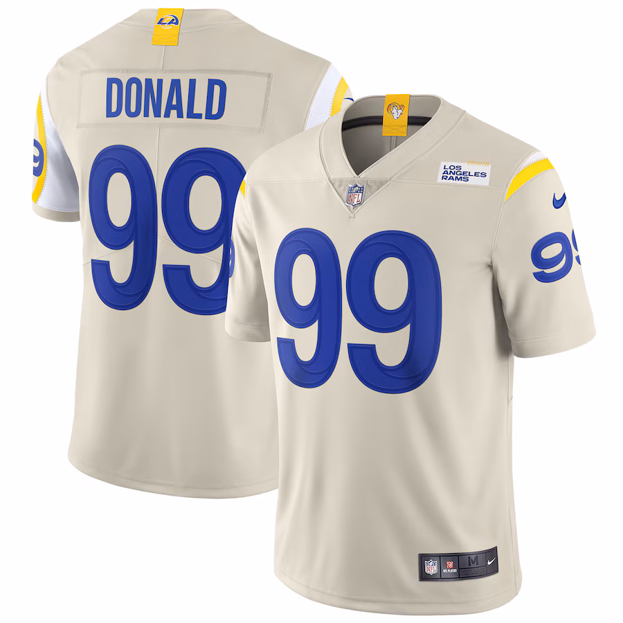 Men's Los Angeles Rams Aaron Donald Nike Bone Vapor Limited Jersey - Ujersey
