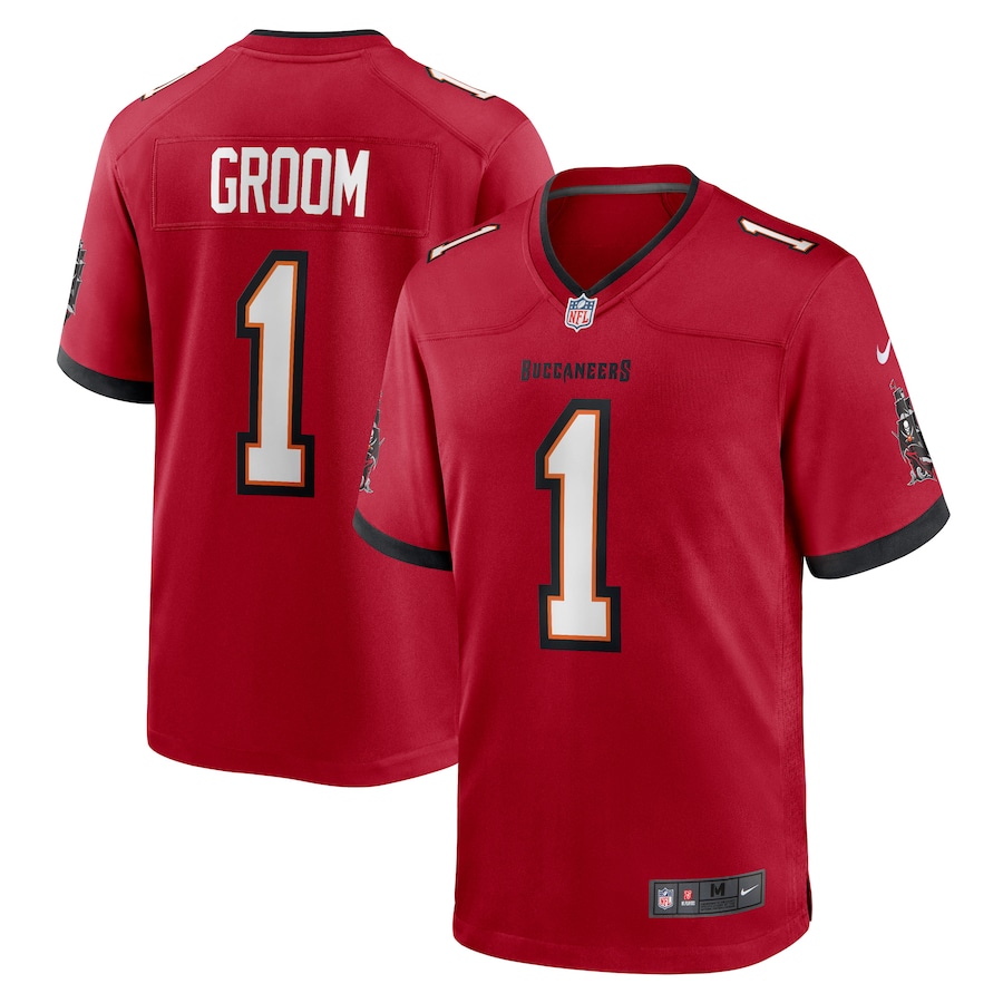 Men's Tampa Bay Buccaneers Number 1 Groom Nike Red Game Jersey - Ujersey