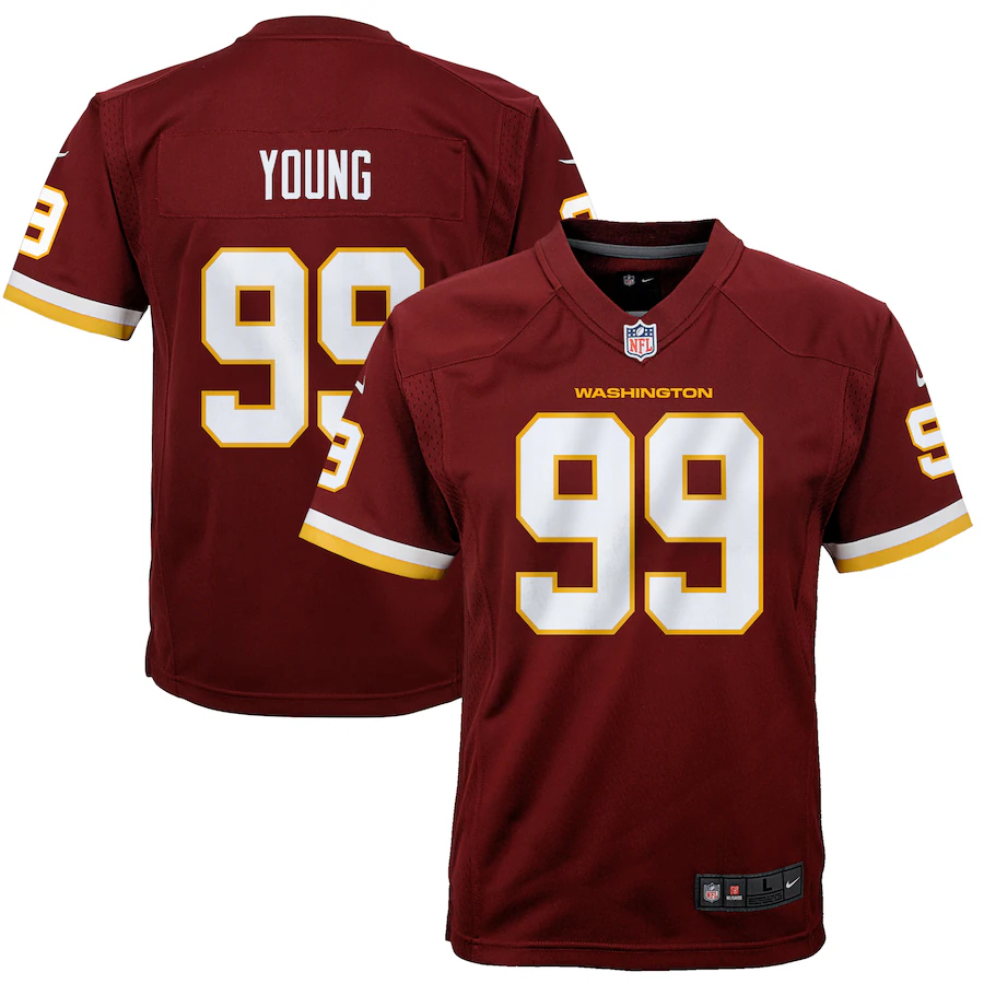 Youth Washington Football Team Chase Young Nike Burgundy Game Jersey - Ujersey