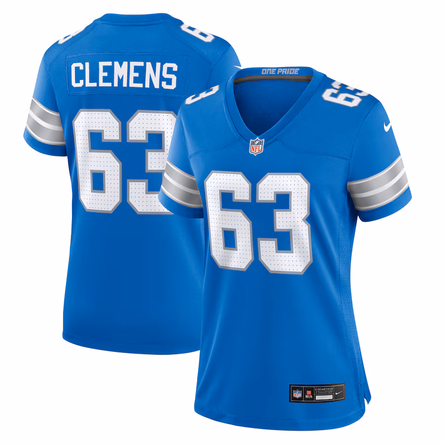 Women's Detroit Lions Duke Clemens Nike  Blue Game Jersey - Ujersey