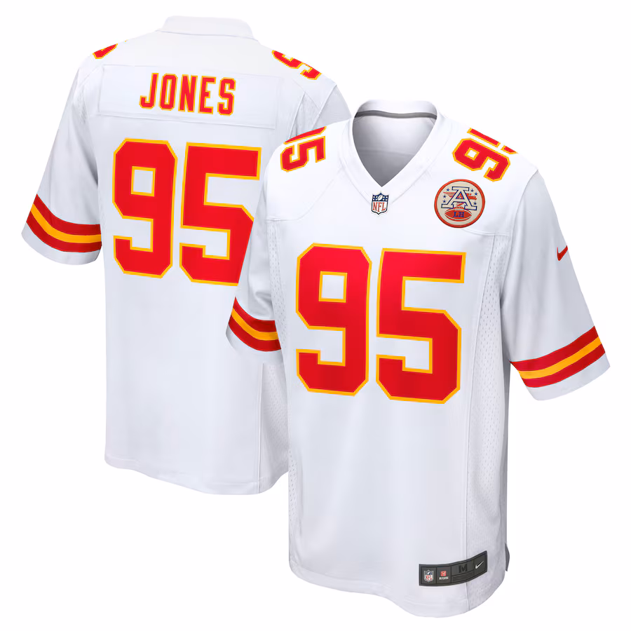 Men's Kansas City Chiefs Chris Jones Nike White  Game Jersey - Ujersey