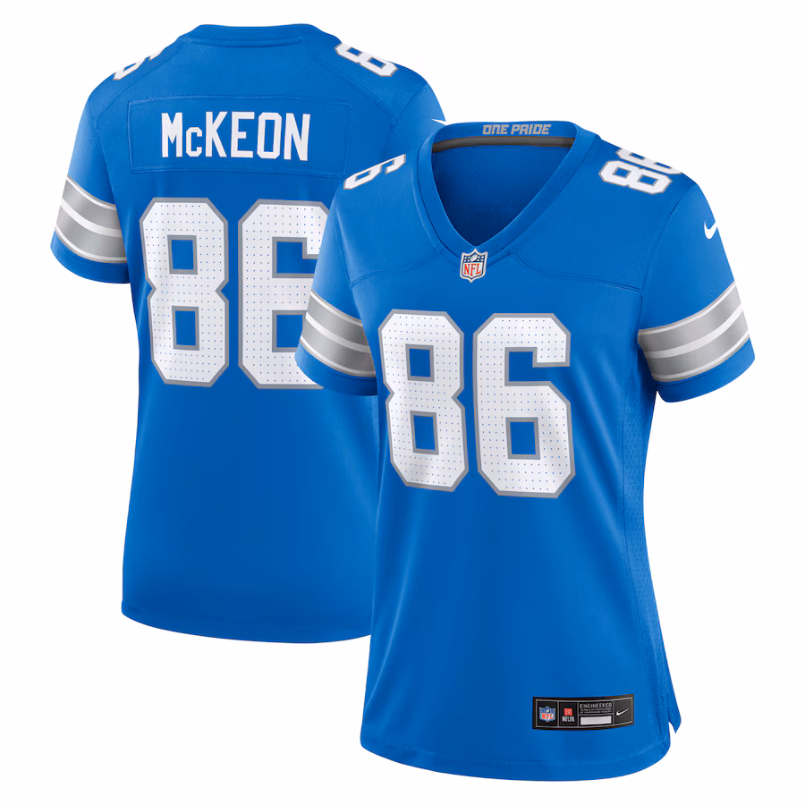 Women's Detroit Lions Sean McKeon Nike  Blue Game Jersey - Ujersey