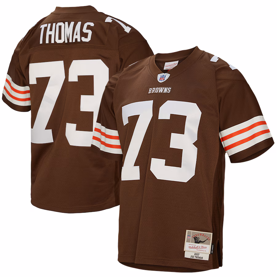 Men's Cleveland Browns Joe Thomas Mitchell & Ness Brown Legacy Replica Jersey - Ujersey