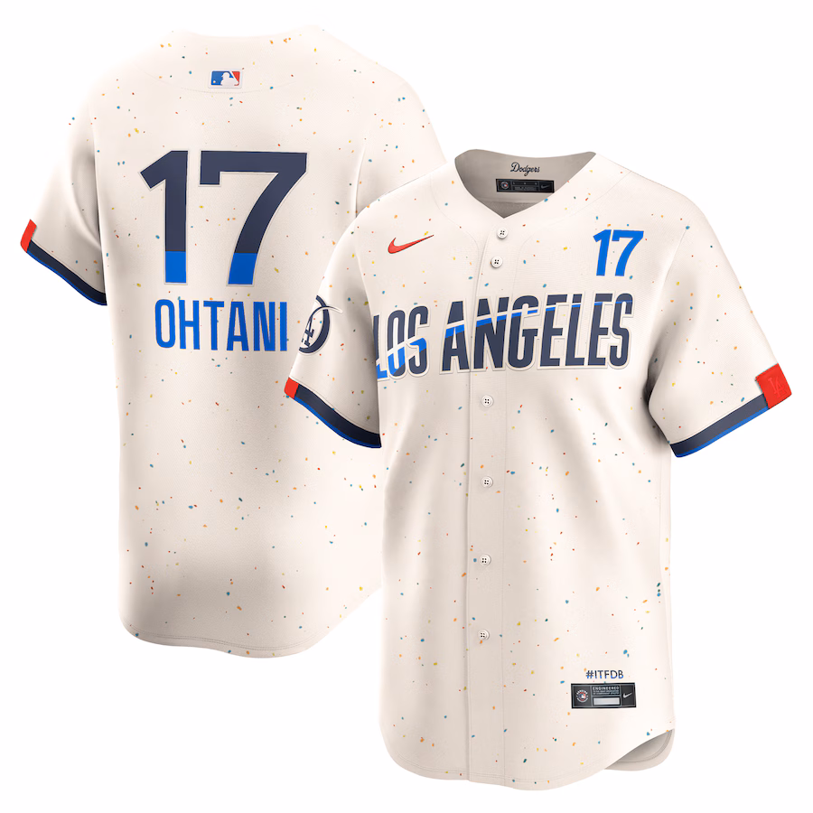 Men's Los Angeles Dodgers Shohei Ohtani Nike Cream 2024 City Connect Limited Player Jersey - Ujersey