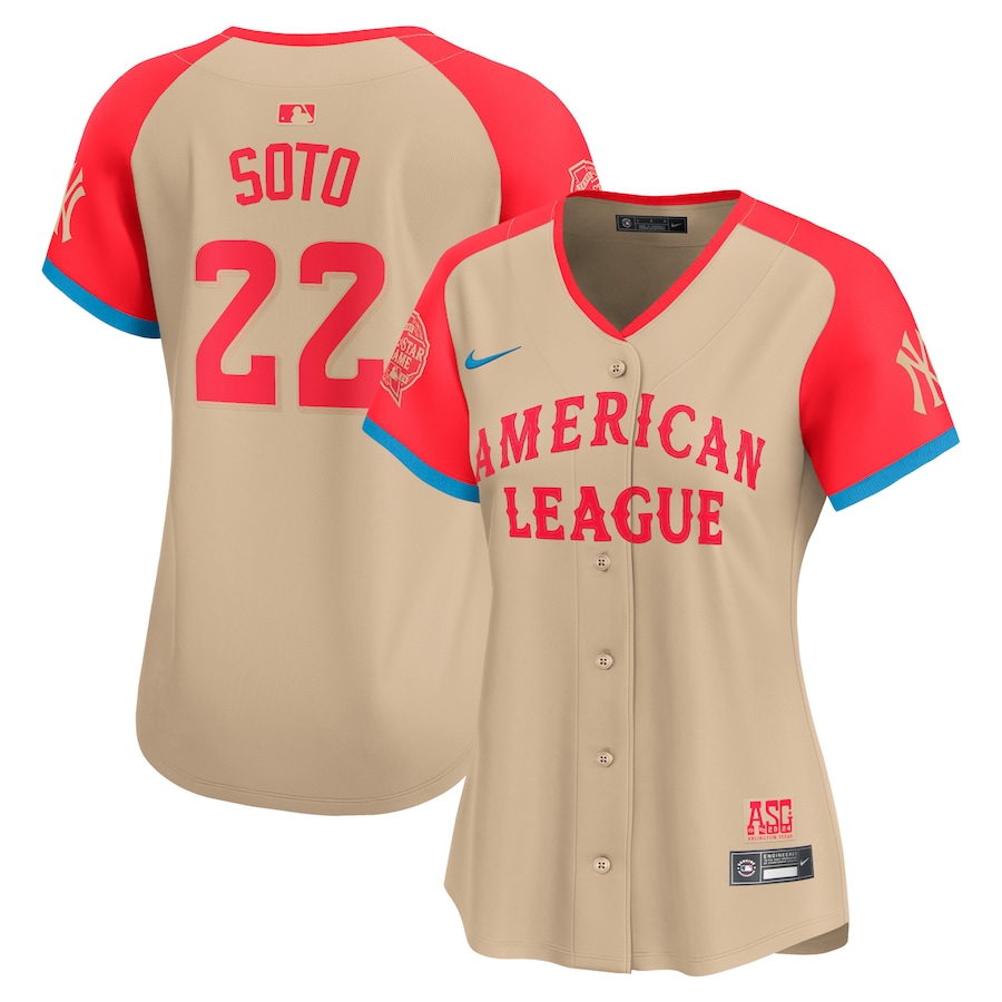 Women's American League Juan Soto Nike Cream 2024 MLB All-Star Game Limited Player Jersey - Ujersey