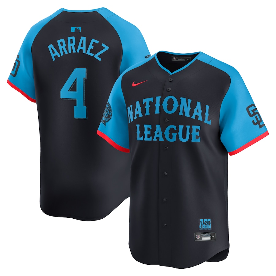 Men's National League Luis Arraez Nike Navy 2024 MLB All-Star Game Limited Player Jersey - Ujersey