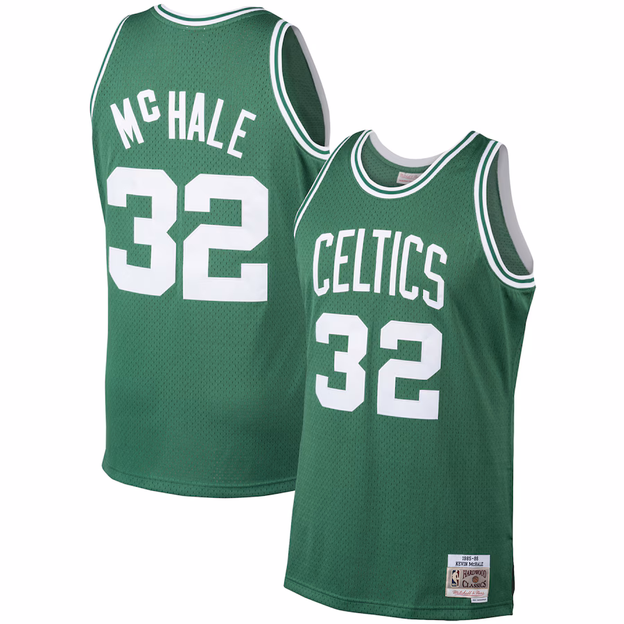 Men's Boston Celtics Kevin McHale Mitchell & Ness Kelly Green 1985/86 Hardwood Classics Swingman Jersey - Ujersey