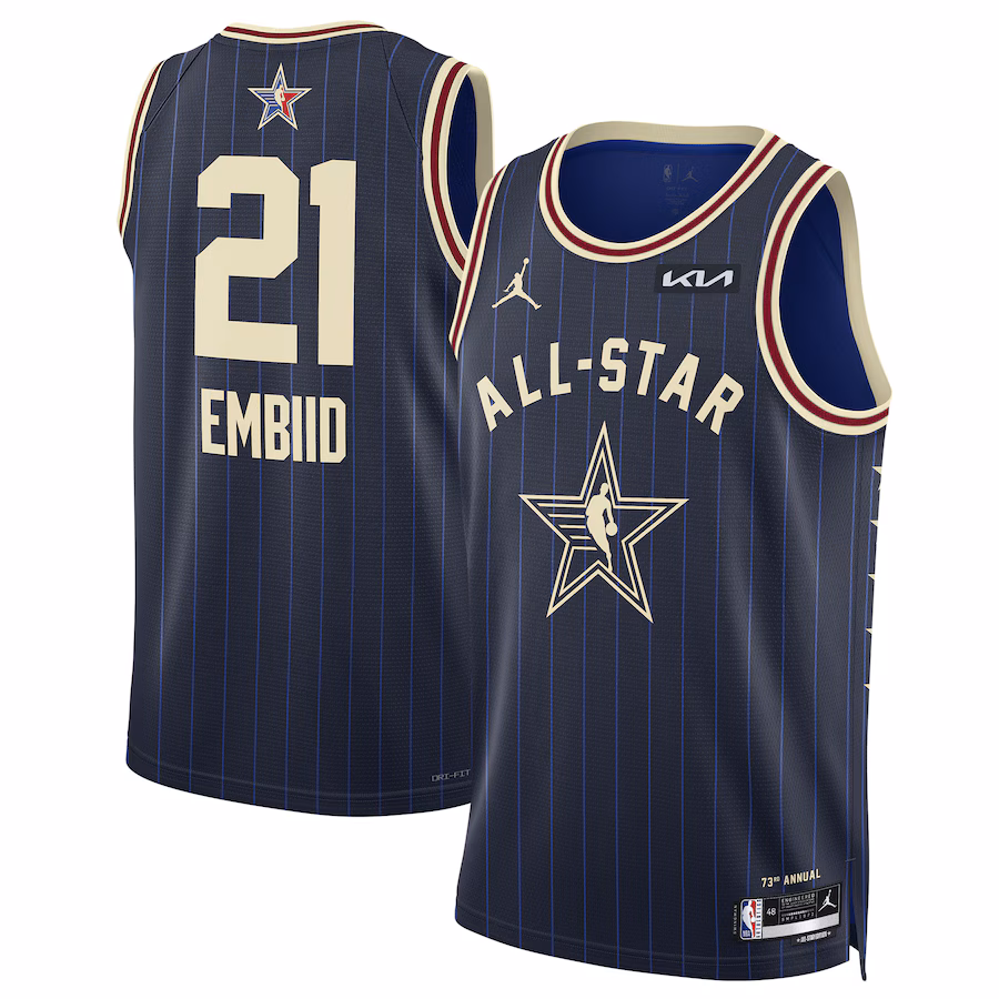 Unisex Joel Embiid Jordan Brand Navy 2024 NBA All-Star Game Swingman Jersey - Ujersey