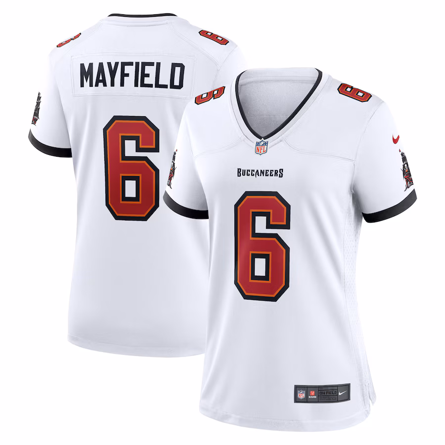 Women's Tampa Bay Buccaneers Baker Mayfield Nike White Away Game Jersey - Ujersey
