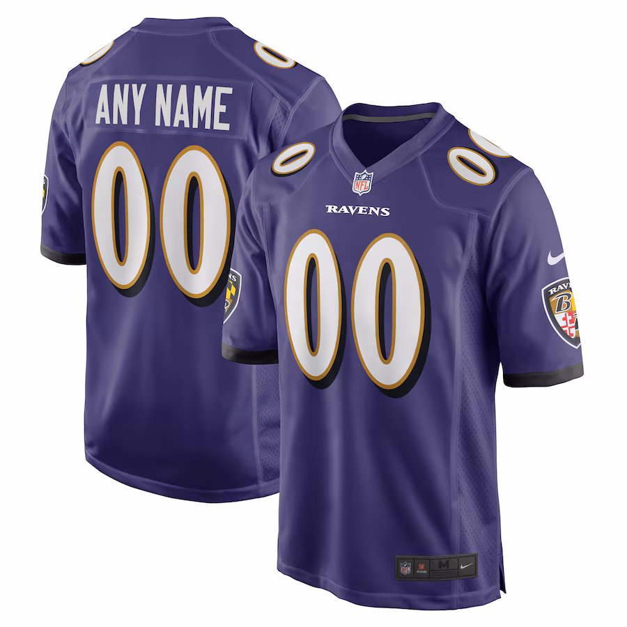 Youth Baltimore Ravens Nike Purple Custom Game Jersey - Ujersey