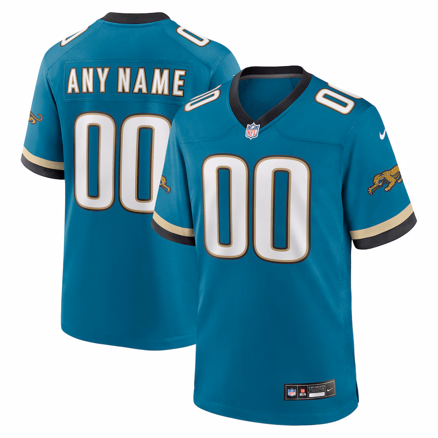 Men's Jacksonville Jaguars Nike Teal Prowler Throwback Custom Game Jersey - Ujersey