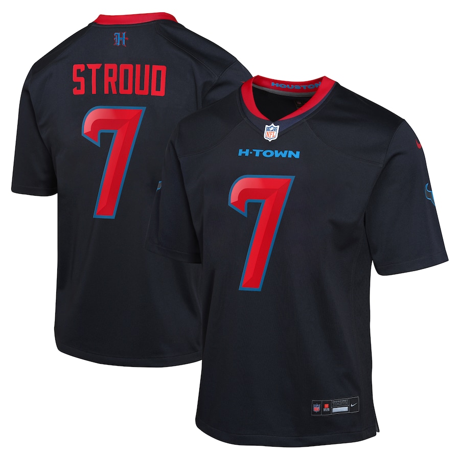 Youth Houston Texans C.J. Stroud Nike Navy 2nd Alternate Game Jersey - Ujersey