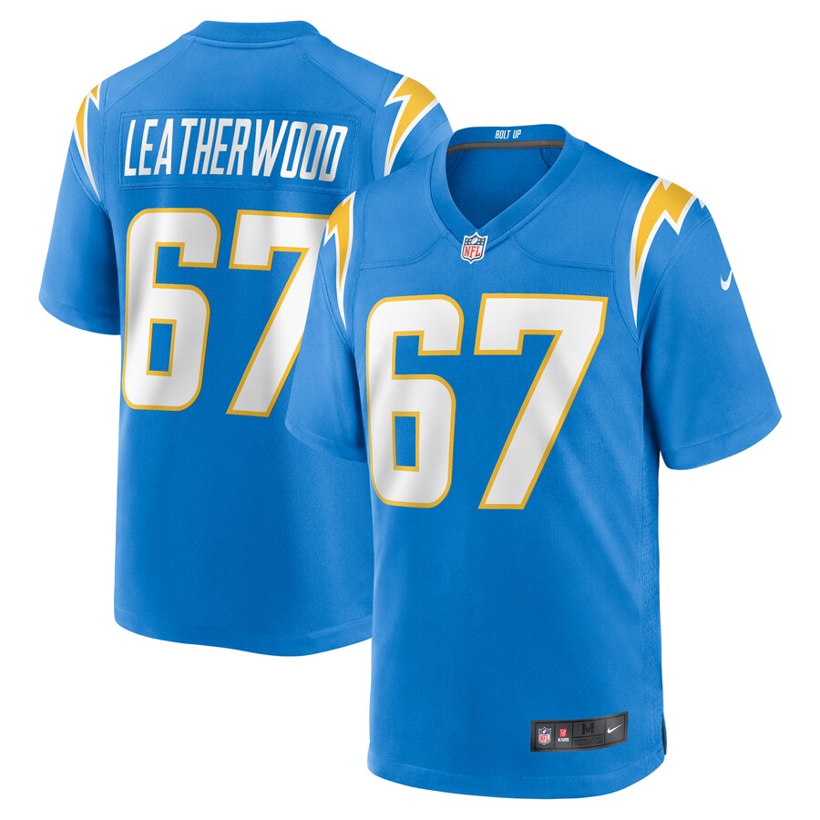 Men's Los Angeles Chargers Alex Leatherwood Nike  Powder Blue Team Game Jersey - Ujersey