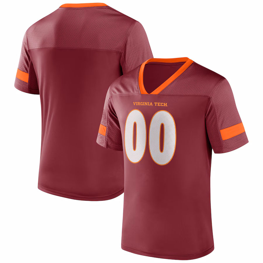 #00 Virginia Tech Hokies Fanatics Kickoff Winner Replica Jersey - Maroon - Ujersey