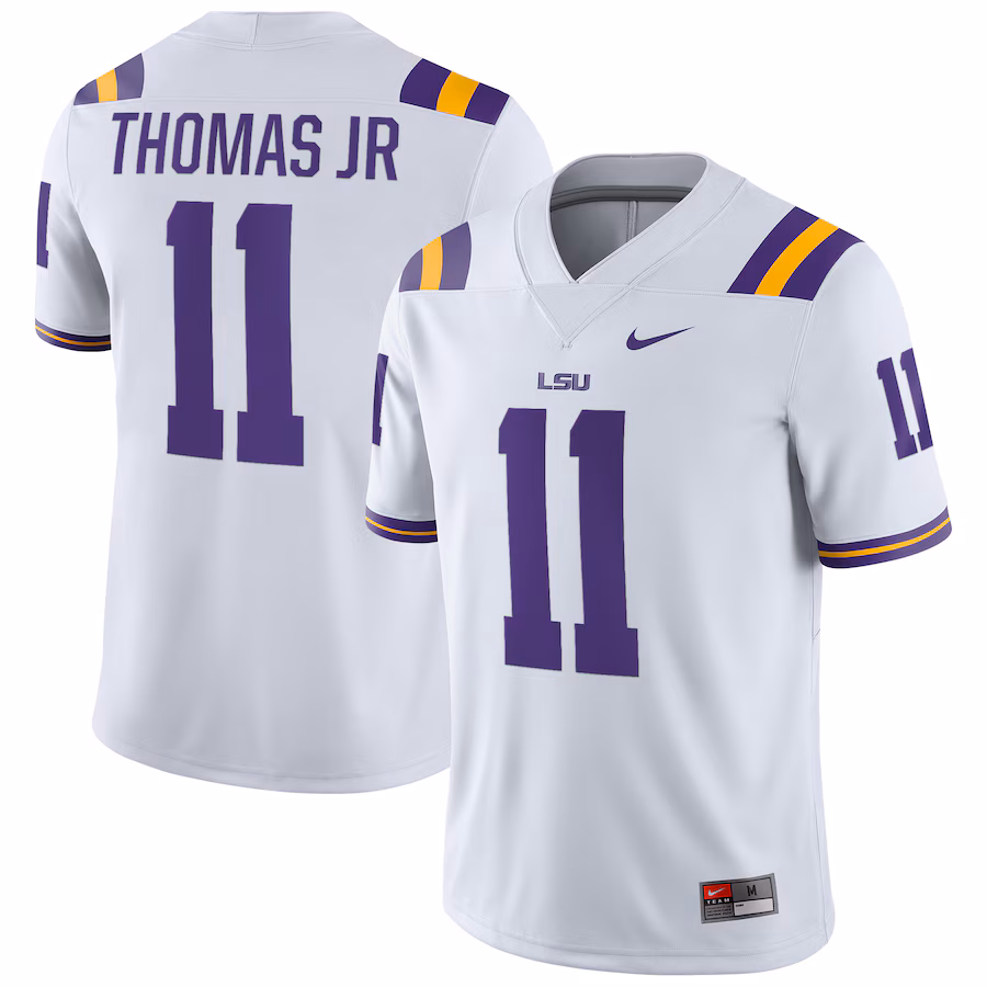 Brian Thomas Jr LSU Tigers Nike Alumni Player Game Jersey - White - Ujersey
