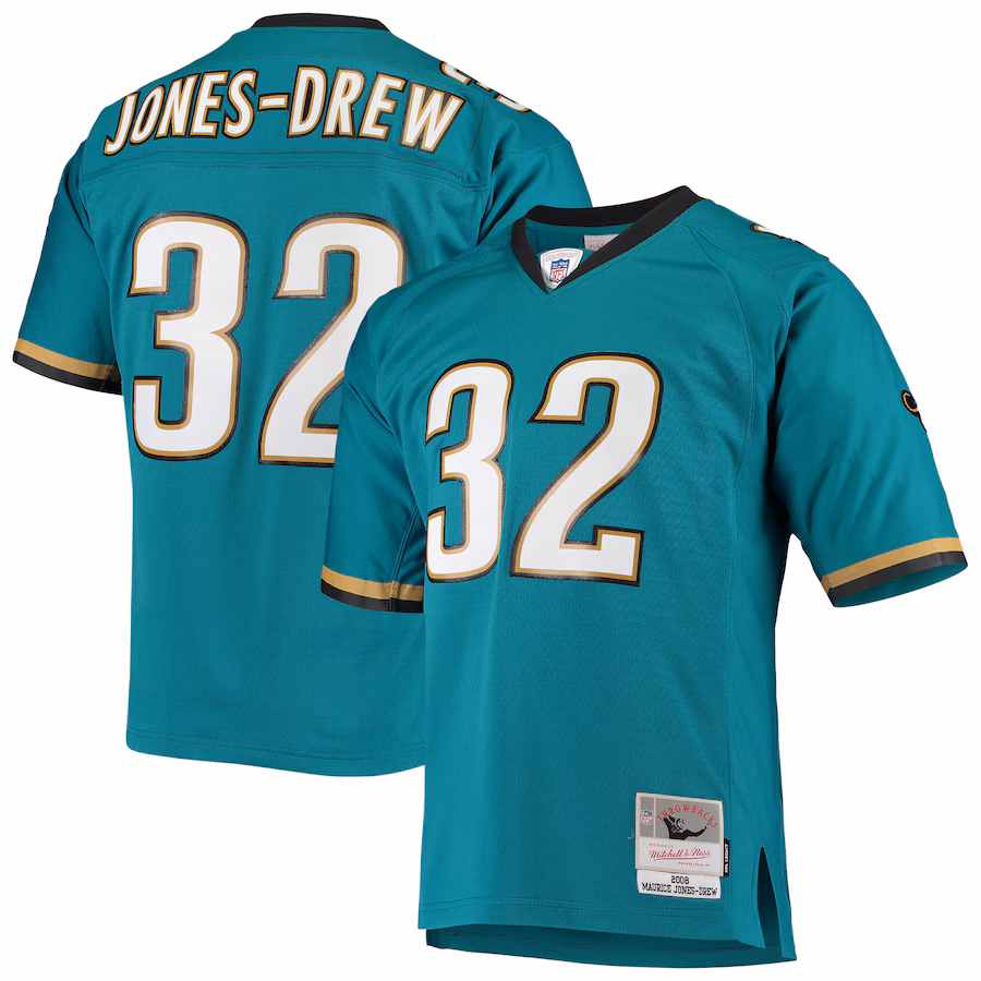 Men's Jacksonville Jaguars Maurice Jones-Drew Mitchell & Ness Teal Legacy Replica Jersey - Ujersey