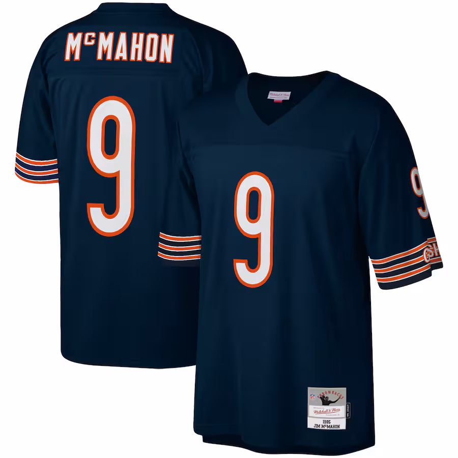 Men's Chicago Bears Jim McMahon Mitchell & Ness Navy Legacy Replica Jersey - Ujersey