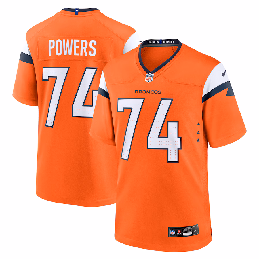 Men's Denver Broncos Ben Powers Nike Orange Team Game Jersey - Ujersey