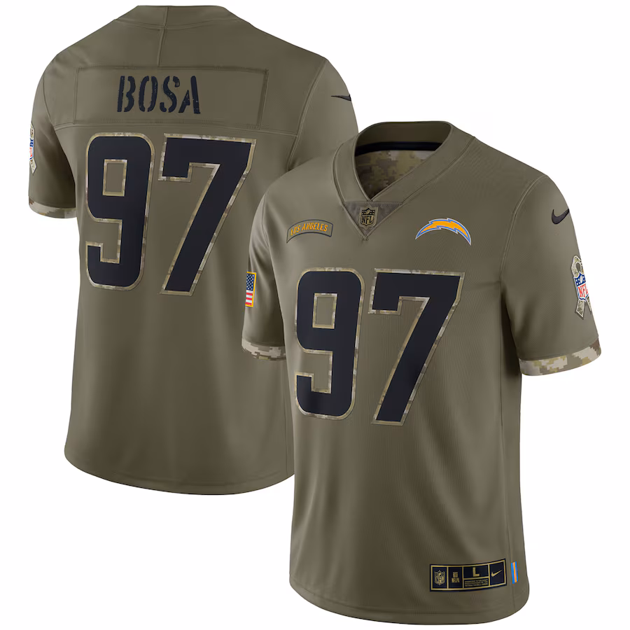 Men's Los Angeles Chargers Joey Bosa Nike Olive Salute To Service Limited Jersey - Ujersey