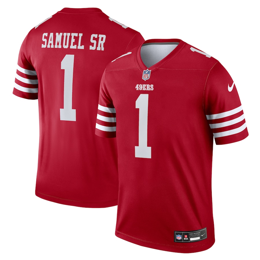 Men's San Francisco 49ers Deebo Samuel Sr Nike Scarlet Team Legend Player Performance Top - Ujersey