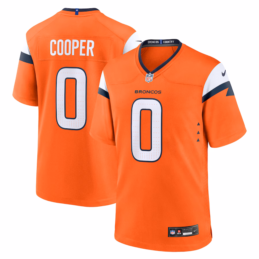 Men's Denver Broncos Jonathon Cooper Nike Orange Team Game Jersey - Ujersey